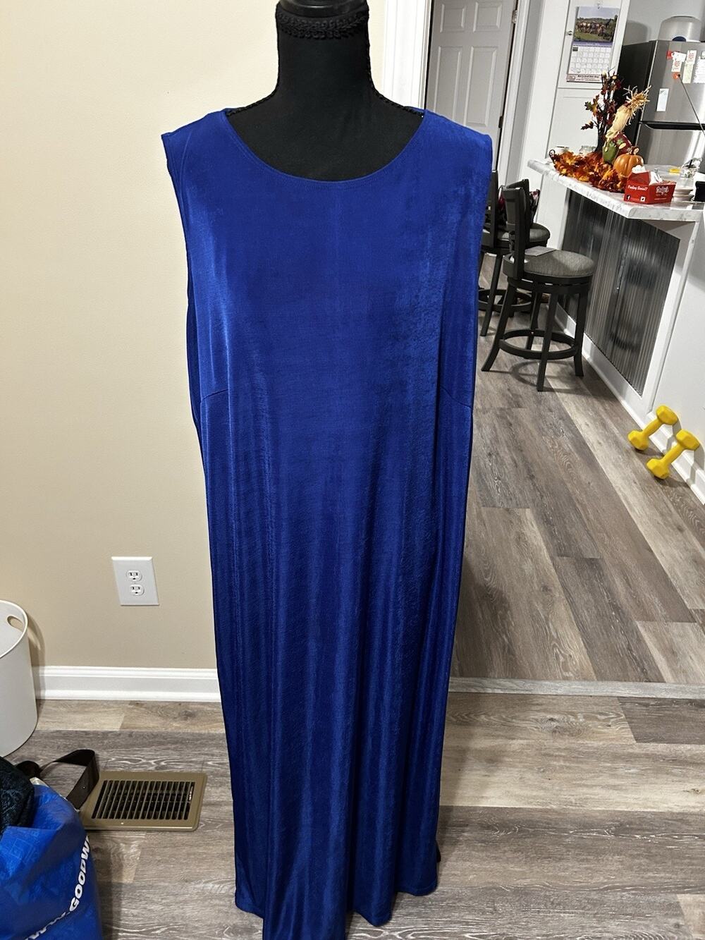 JM Collection Sleeveless Colbolt Blue Maxi Dress Sz 1X